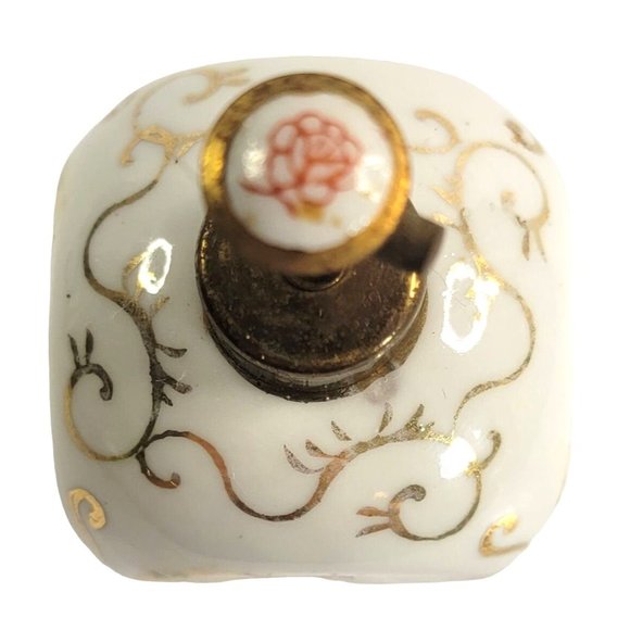 Vintage Wales Atomizer Perfume Bottle Floral Porcelain Japan - Picture 5 of 8